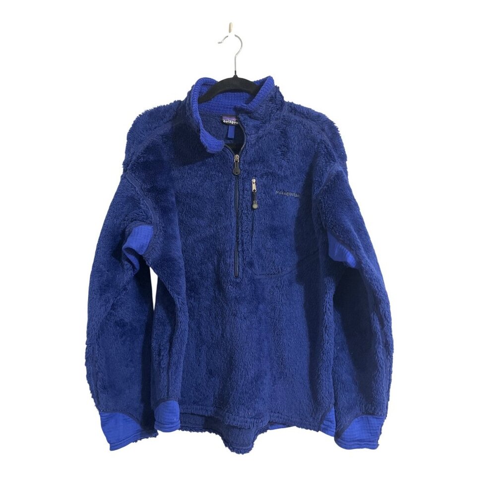 Patagonia Vintage Body Rug Fleece 1/4 Zip Jacket Blue Size Large